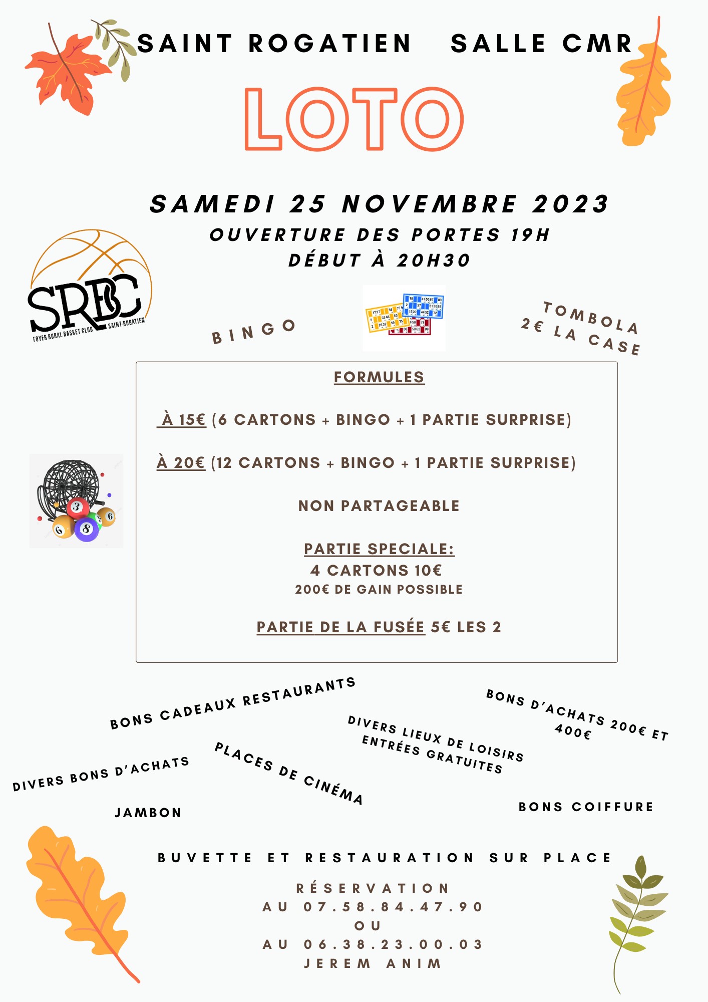 Affiche loto SRBC - Saint-Rogatien
